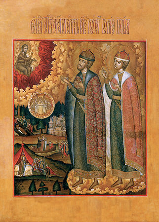 Икона святых благоверных князей Бориса и Глеба